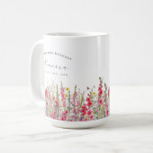 Mug Joyeux Anniversaire 40 ans Fleur de Naissance d'Ao (Devant gauche)