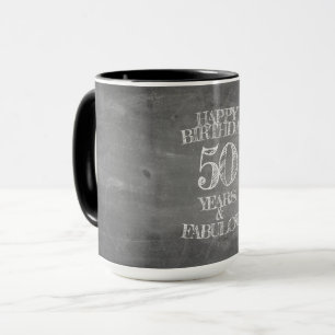 Mug Joyeux anniversaire - 50 ans et fabuleux