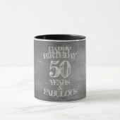 Mug Joyeux Anniversaire - 50 Ans & Fabuleux (Centre)