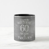 Mug Joyeux anniversaire - 60 ans & Fabuleux en chalkbo (Centre)
