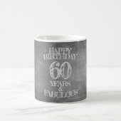 Mug Joyeux anniversaire - 60 ans & Fabuleux en chalkbo (Centre)