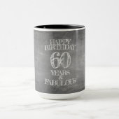 Mug Joyeux anniversaire - 60 ans & Fabuleux en chalkbo (Centre)