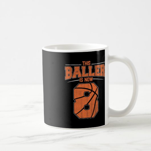 Mug Joyeux Anniversaire 8e 8 ans Basketball Garçons Ei (Droite)