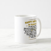 Mug  Joyeux anniversaire 90 ans (Devant droit)