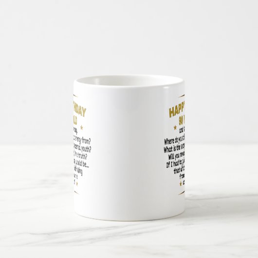 Mug Joyeux anniversaire 90 ans (Centre)