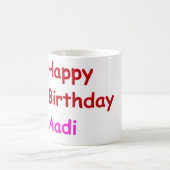 Mug Joyeux anniversaire Aadi (Centre)
