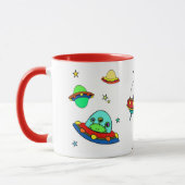 Mug Joyeux anniversaire Alien  Personnaliser de la cou (Gauche)