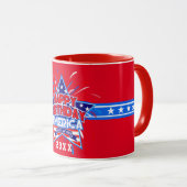 Mug Joyeux anniversaire Amérique 4 juillet Indépendanc (Devant droit)
