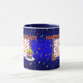 Mug Joyeux Anniversaire Avec Cadre Photo Confetti (Centre)