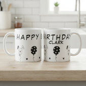 Mug Joyeux Anniversaire avec Chiens et Ballons