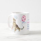 Mug Joyeux anniversaire Bengale Cat Mommy - Ajouter un (Devant gauche)