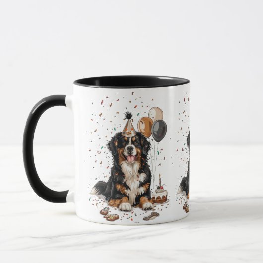 Mug Joyeux anniversaire Bernese Mountain Dog (Gauche)
