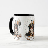Mug Joyeux anniversaire Bernese Mountain Dog (Devant gauche)