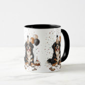 Mug Joyeux anniversaire Bernese Mountain Dog (Devant droit)