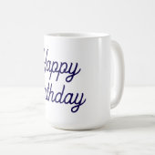Mug Joyeux Anniversaire Blanc (Devant droit)