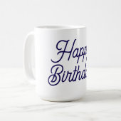 Mug Joyeux Anniversaire Blanc (Devant gauche)