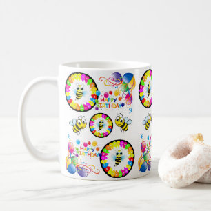 Mug Joyeux Anniversaire Bumblebee Balloons