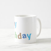 Mug Joyeux anniversaire coloré (Devant droit)