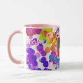 Mug Joyeux Anniversaire Colorful Bokeh Bubbles Pink Ph (Gauche)