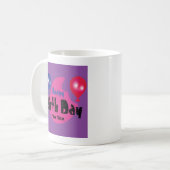 Mug Joyeux Anniversaire – Conception de fête colorée (Devant gauche)