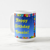 Mug Joyeux Anniversaire Cousin (Devant gauche)