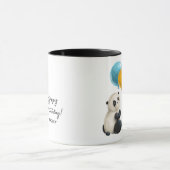 Mug Joyeux Anniversaire Cute Panda Nom personnalisé (Centre)