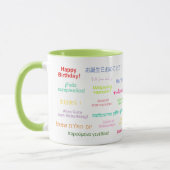 Mug Joyeux anniversaire dans les langues du monde enti (Gauche)