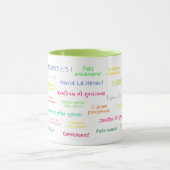 Mug Joyeux anniversaire dans les langues du monde enti (Centre)
