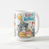 Mug Joyeux anniversaire de la collection design (Devant droit)