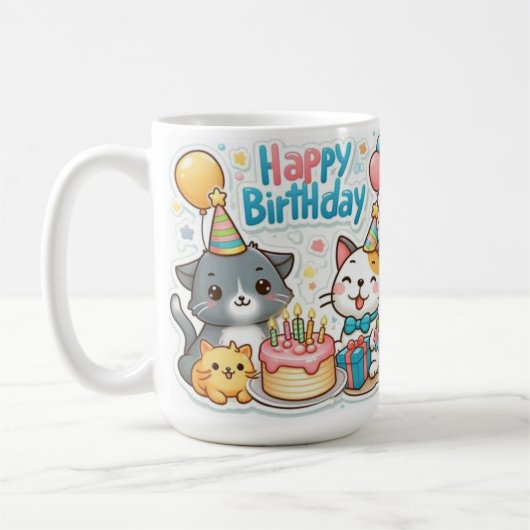 Mug Joyeux anniversaire de la collection design (Gauche)