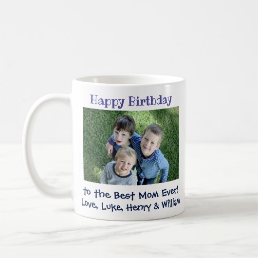 Mug Joyeux anniversaire de la meilleure maman d'Ever K (Gauche)