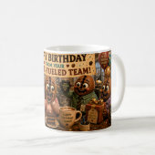 Mug Joyeux Anniversaire de la part de l'équipe (option (Devant droit)