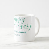 Mug Joyeux anniversaire de mariage nom date année simp (Devant droit)