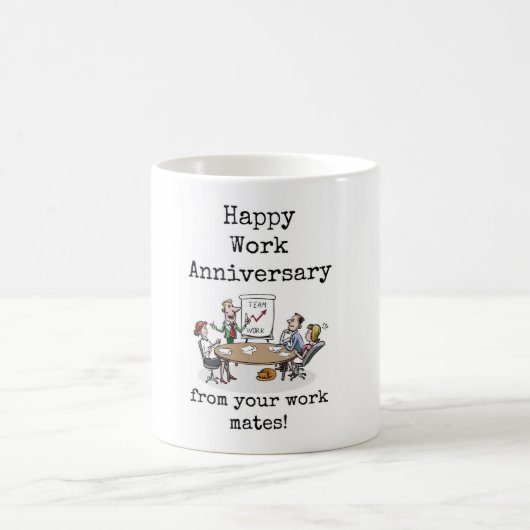 Mug Joyeux anniversaire de travail de votre travail Ma (Centre)
