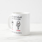 Mug Joyeux anniversaire de vos petits écureuils (Devant gauche)