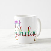 Mug JOYEUX ANNIVERSAIRE - design de texte + vos propre (Devant droit)