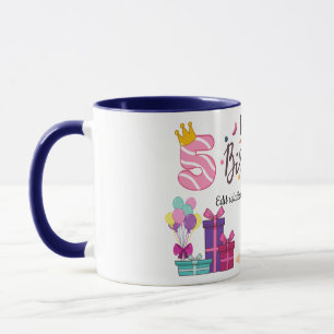 Mug Joyeux Anniversaire Design Modifiable 