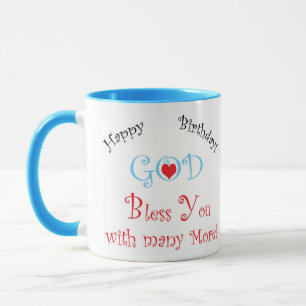Mug Joyeux Anniversaire Dieu Vous Bénisse Avec Beauco