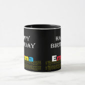 Mug Joyeux anniversaire Emma (Centre)