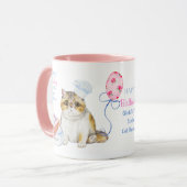 Mug Joyeux anniversaire EXOTIC Cat Maman - Personnalis (Devant gauche)