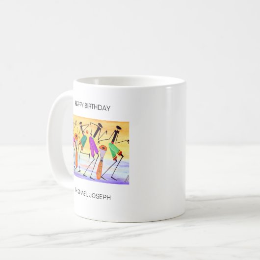 Mug Joyeux anniversaire, exprimer le bonheur (Devant gauche)