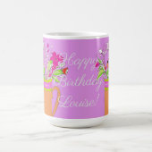 Mug Joyeux anniversaire Fleurs colorées (Centre)