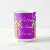 Mug Joyeux anniversaire Fleurs colorées (Centre)