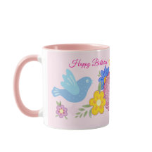 Joyeux anniversaire Fleurs sauvages Jardin Oiseaux