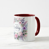 Mug Joyeux anniversaire Floral Wreath Beauté (Devant droit)