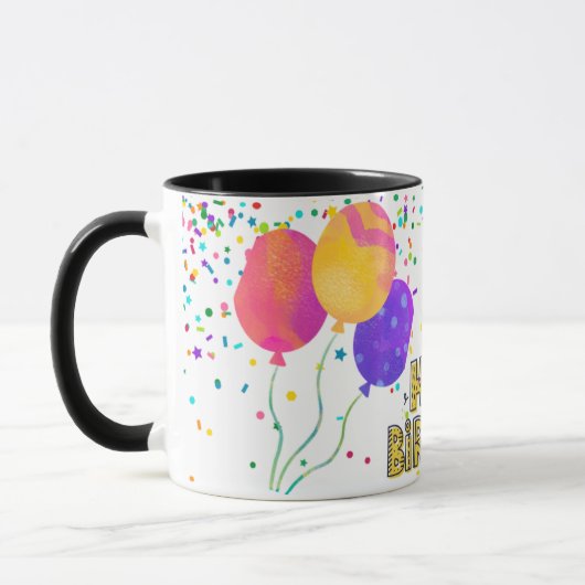 Mug Joyeux anniversaire Fun 10ème jalon (Gauche)