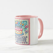 Mug Joyeux Anniversaire Gastronomique délice (Devant droit)