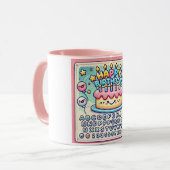 Mug Joyeux Anniversaire Gastronomique délice (Devant gauche)