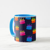 Mug Joyeux anniversaire, gâteau aux bougies, (Devant gauche)