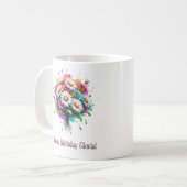 Mug Joyeux anniversaire Gloria (Devant gauche)